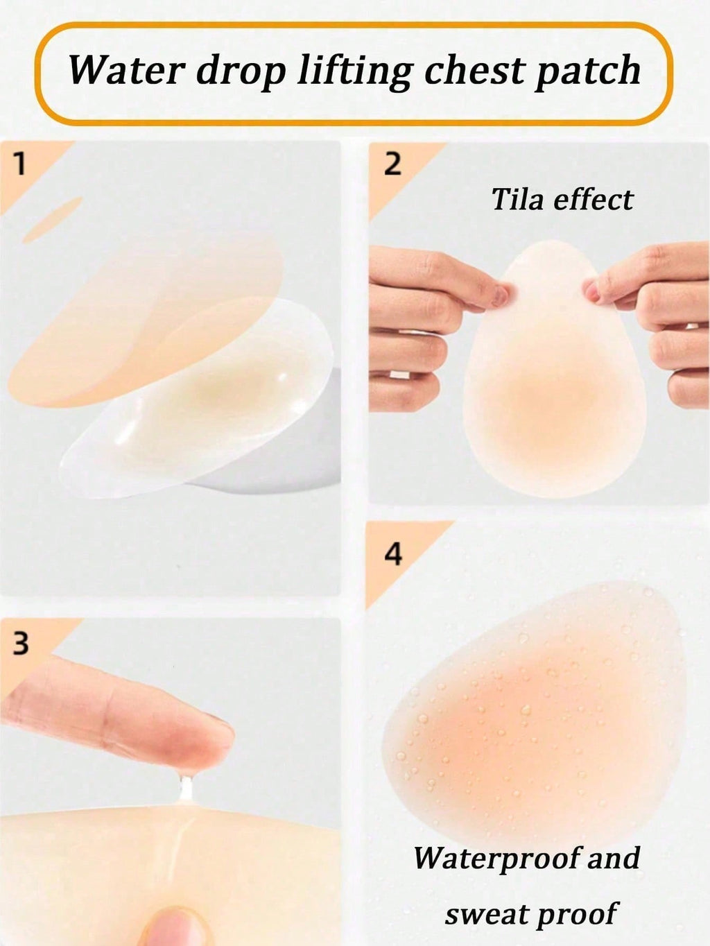 1 pair of invisible, self-adhesive, anti-friction, washable nipple sticker