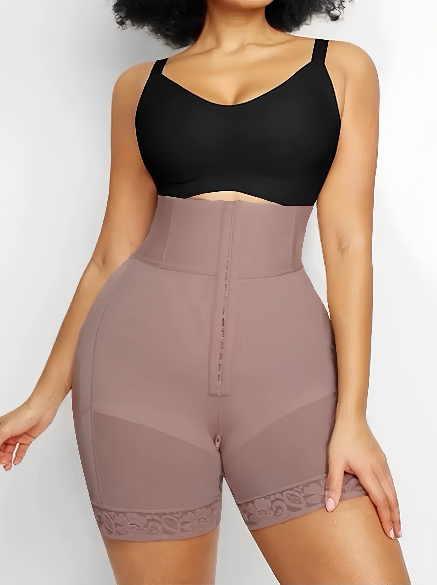1pc Women'S High-Waisted Shaping Control Pants with Three Buttons