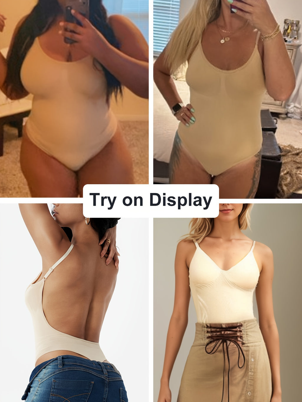 Women's Backless Sculpting Thong Bodysuit